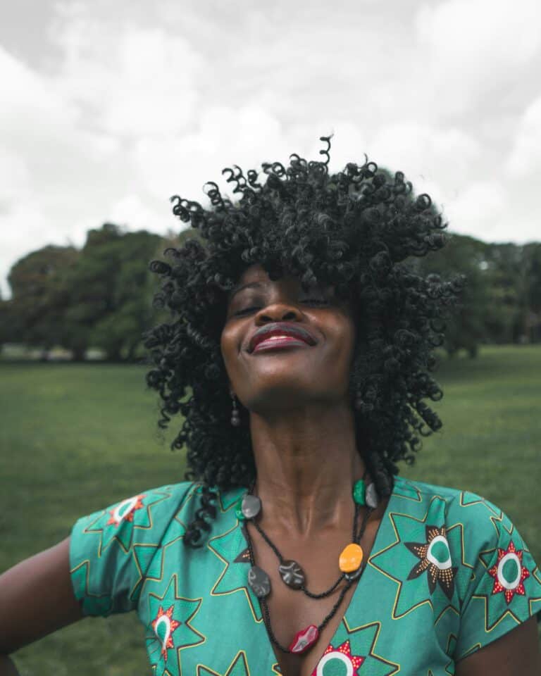 black woman with big hair